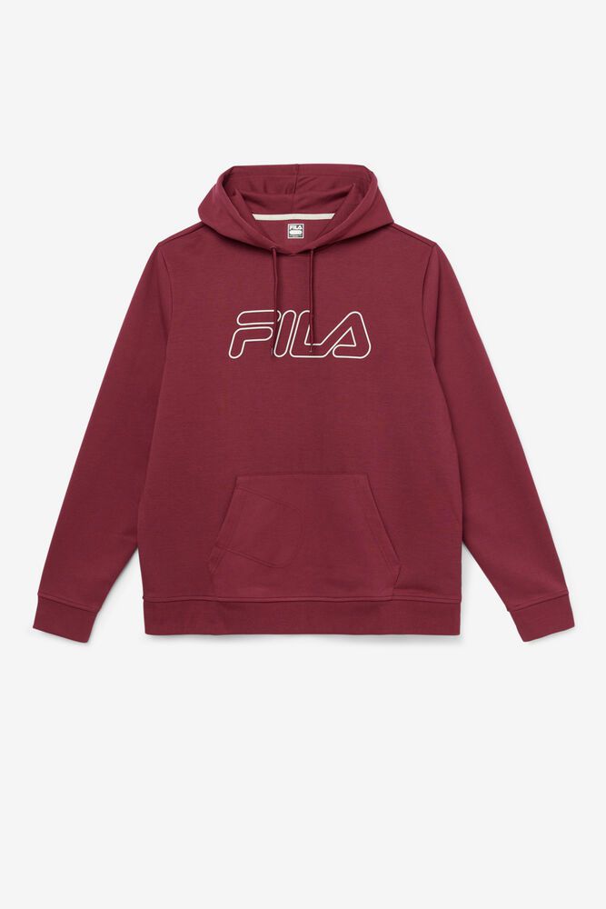 Fila Hoodie Mens Red - Leonidas - Philippines 9402318-OG